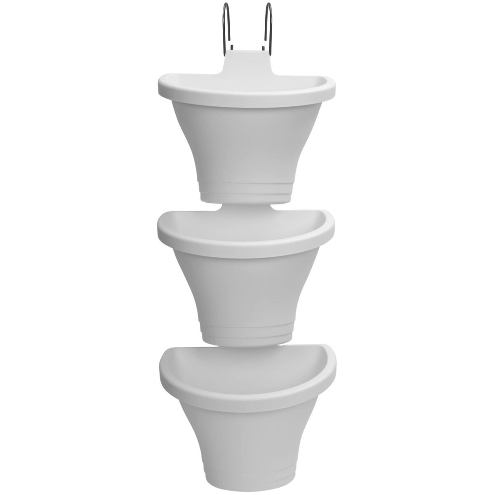 Plant pot Elho 472112415000 White Rectangular Modern Ø 26,7 x 29,7 cm