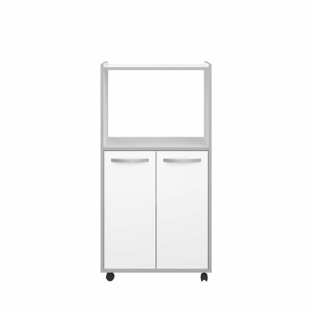 Meuble d'Appoint Gris Mélamine Chrome 60 x 43 x 118 cm