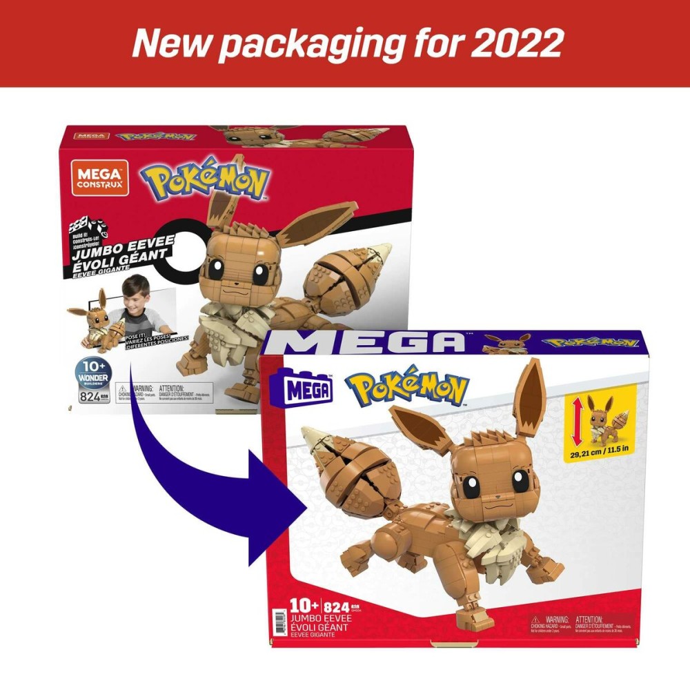 Set de construction Pokémon Pokemon Eevee Giant Multicouleur