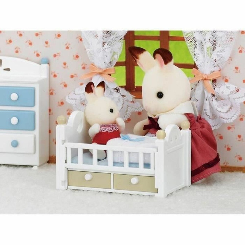 Actionfiguren Sylvanian Families Baby Rabbit Chocolate Bed