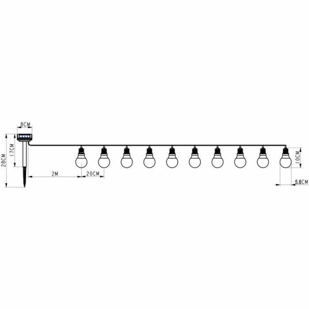 LED-Lichterkette Galix Solar