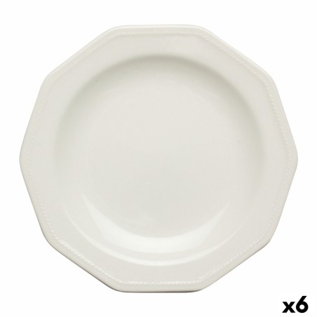 Dessertteller Churchill Artic aus Keramik Weiß Porcelæn (Ø 20,5 cm) (6 Stück)