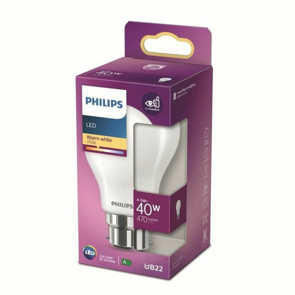 LED lamp Philips 8718699762476 White F 40 W B22 (2700 K)