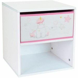 Nightstand Fun House Unicorn Wood MDF Wood 33 x 30 x 36 cm