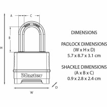 Serrure à combinaison Master Lock M178EURD Acier Zinc Noir