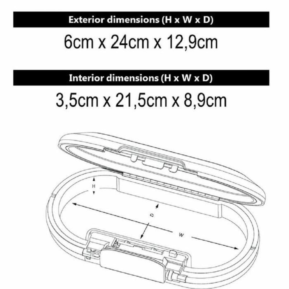 Coffre-Fort Portable avec Câble de Sécurité Master Lock 5900EURDWHT Blanc ABS 700 ml 6 x 12,9 x 24 cm