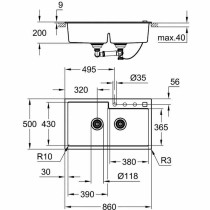 Doppelspülbecken Grohe K500