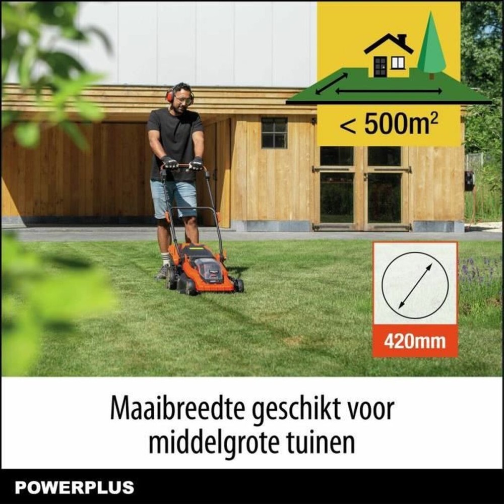 Battery Mower Powerplus Powdpglws2 40 V Ø 42 cm