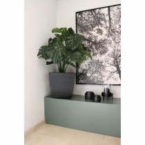 Plant pot EDA 43,5 x 43,5 x 44,5 cm Black Plastic Squared Modern