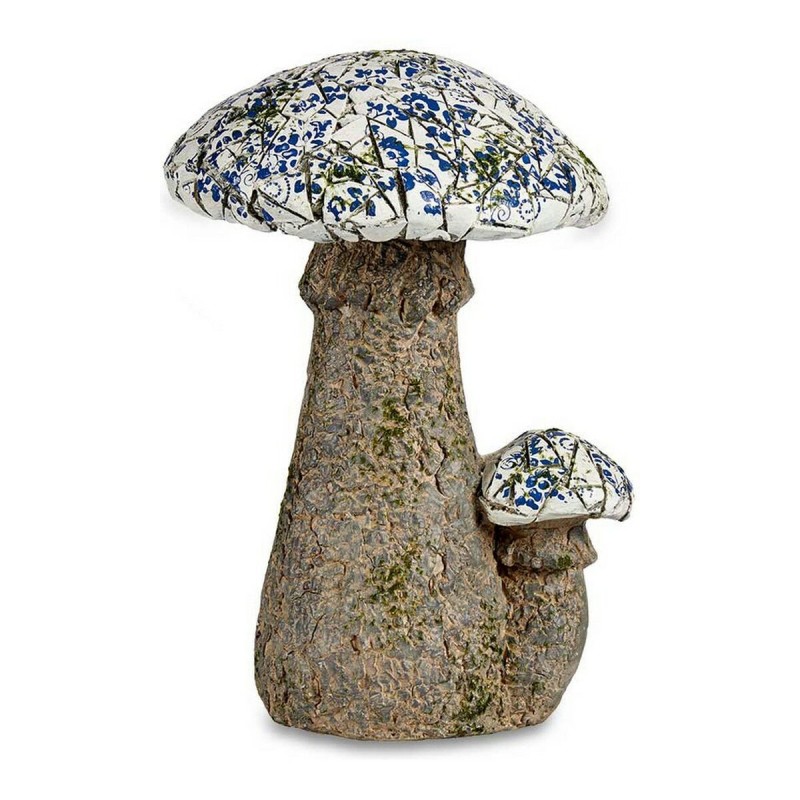 Figure décorative de jardin Ibergarden ZD18064 Polyrésine Mosaïque Champignon 29 x 44 x 32 cm