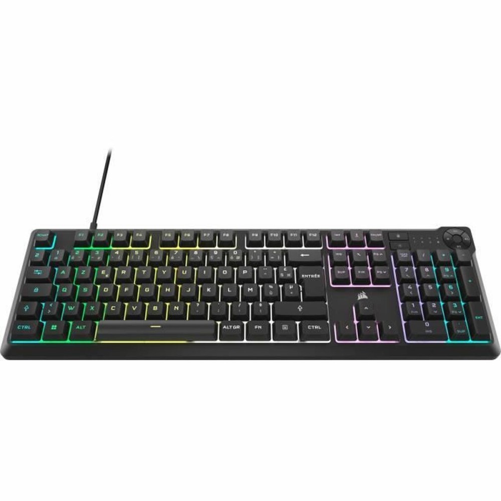 Tastatur Corsair K55 Core RGB Schwarz AZERTY