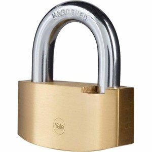 Key padlock Yale Rectangular Golden