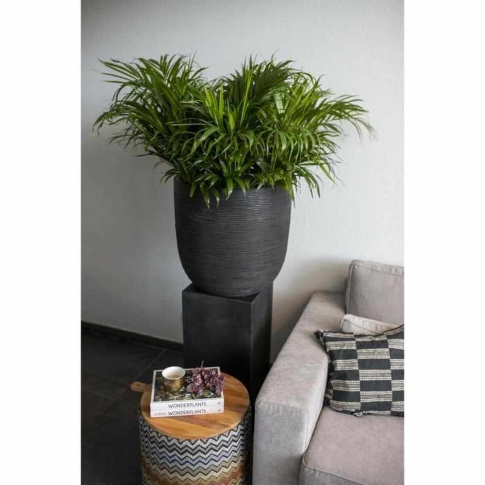 Cache-pot Capi Europe Nature Rib Noir Plastique