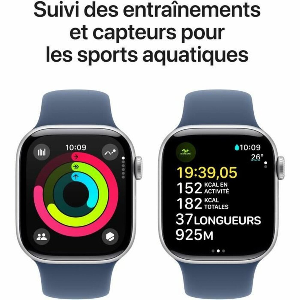 Montre intelligente Apple Watch Series 10 Bleu Argenté