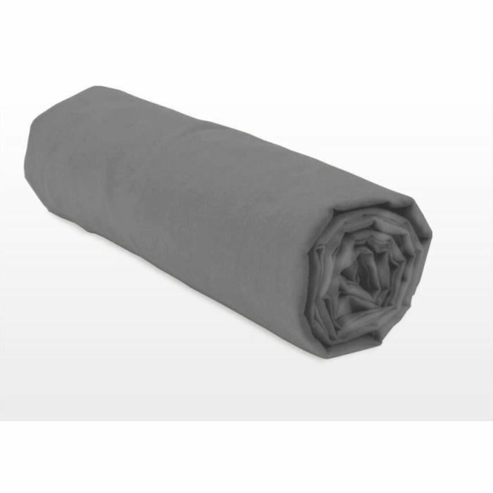 Drap housse HOME LINGE PASSION HP71762 Gris Anthracite 90 x 190 + 30 cm