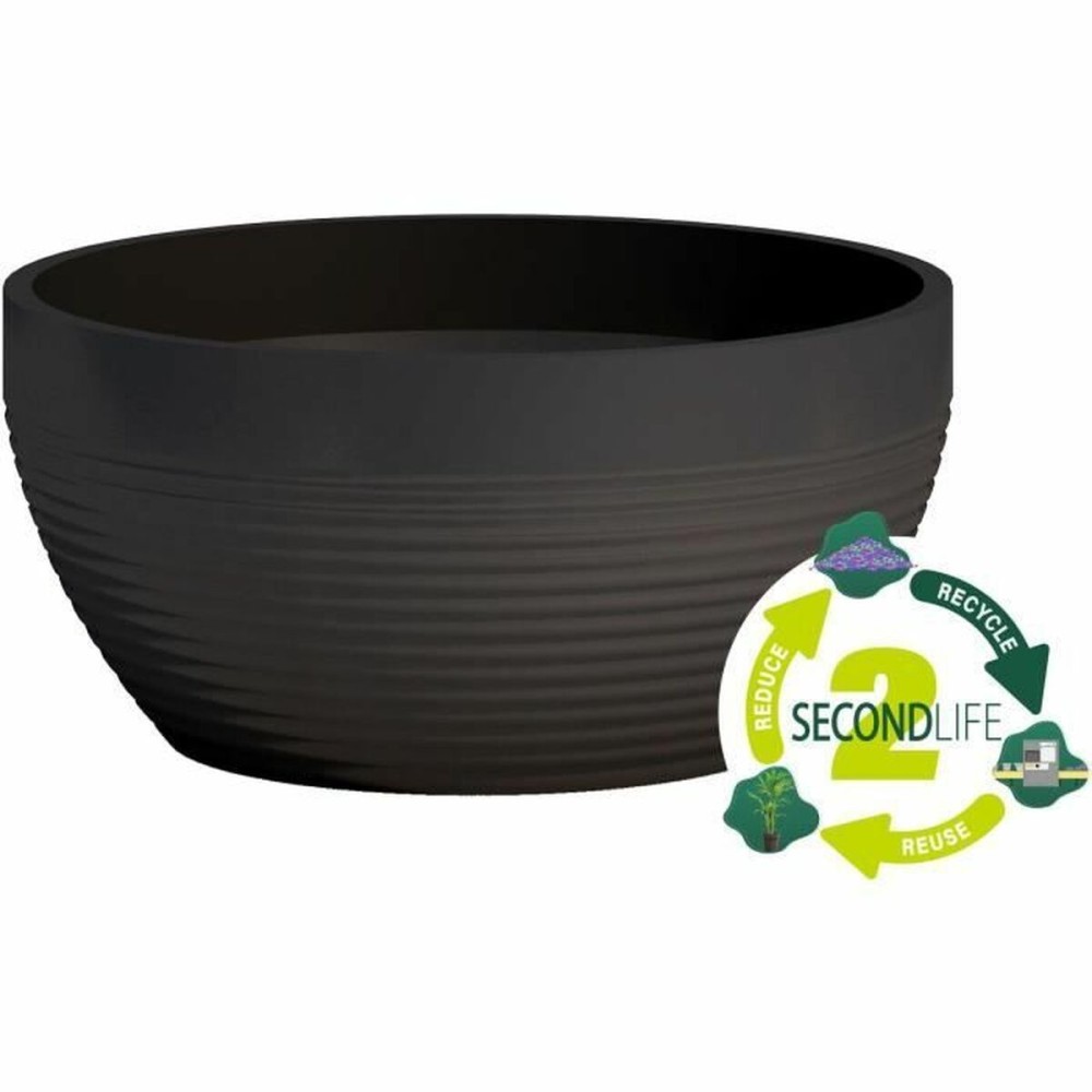 Plant pot Garden ID Black 30 x 14 cm