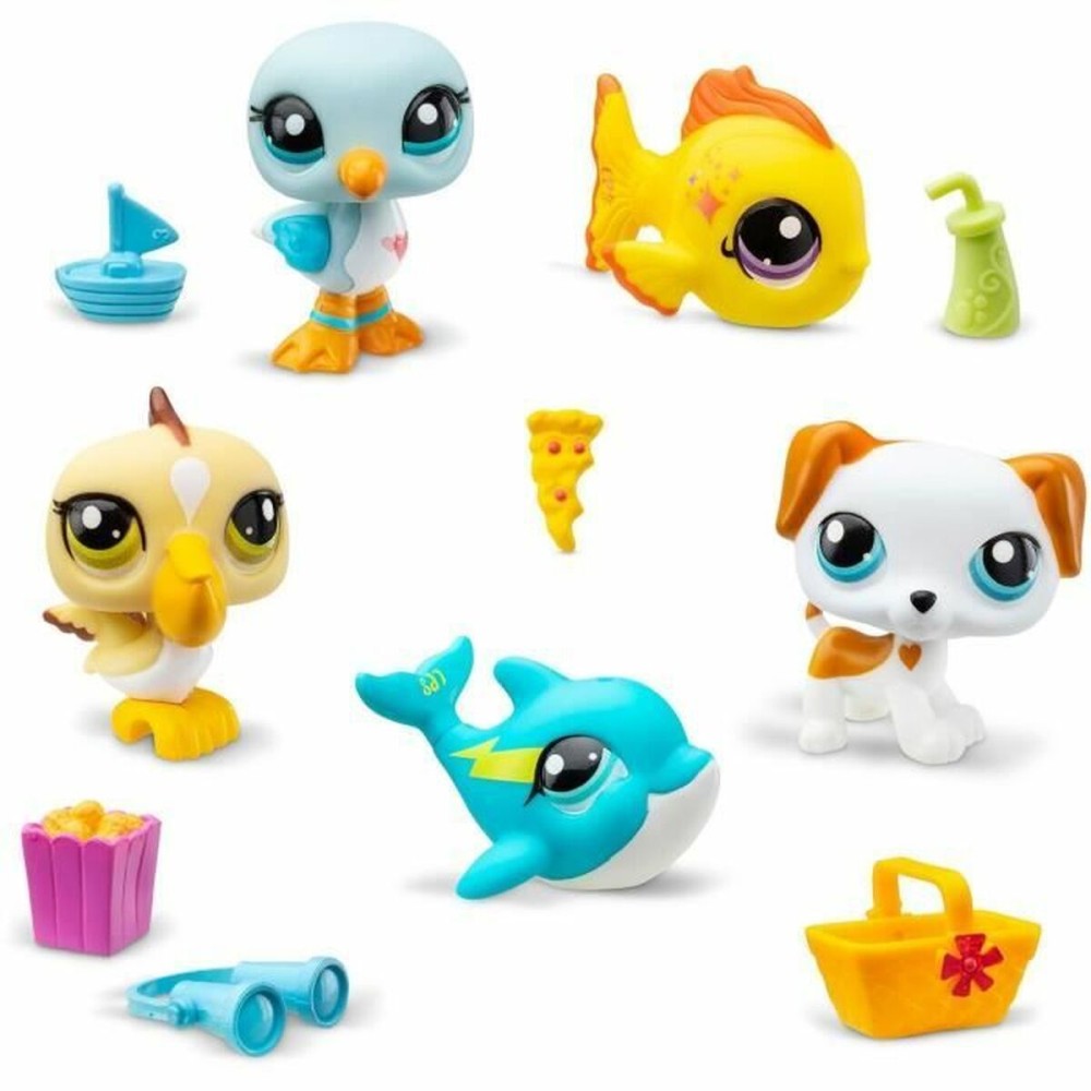 Ensemble de Figurines Bandai Littlest Pet Shop Plastique