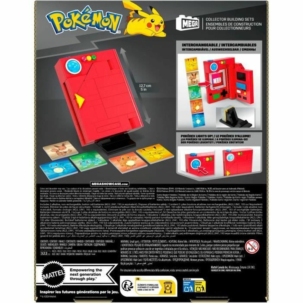 Construction set Megablocks MEGA-Pokémon-Pokédex of the Kanto region-322 pieces HYM37