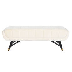 Banquette DKD Home Decor Crème 120 x 40 x 42 cm