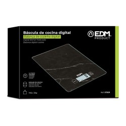 balance de cuisine EDM Noir 5 kg (14 x 19.5 cm)