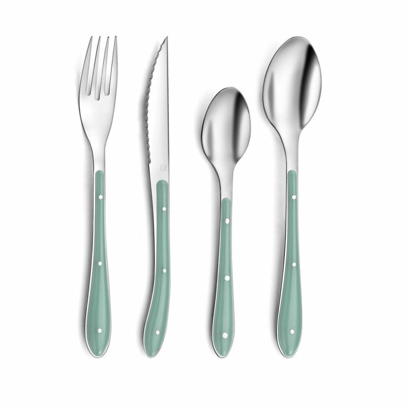 Besteck-Set Amefa Bistro grün Metall 24 Stücke