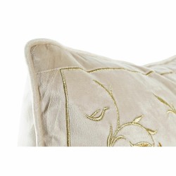 Coussin DKD Home Decor Doré 45 x 10 x 45 cm Fleurs