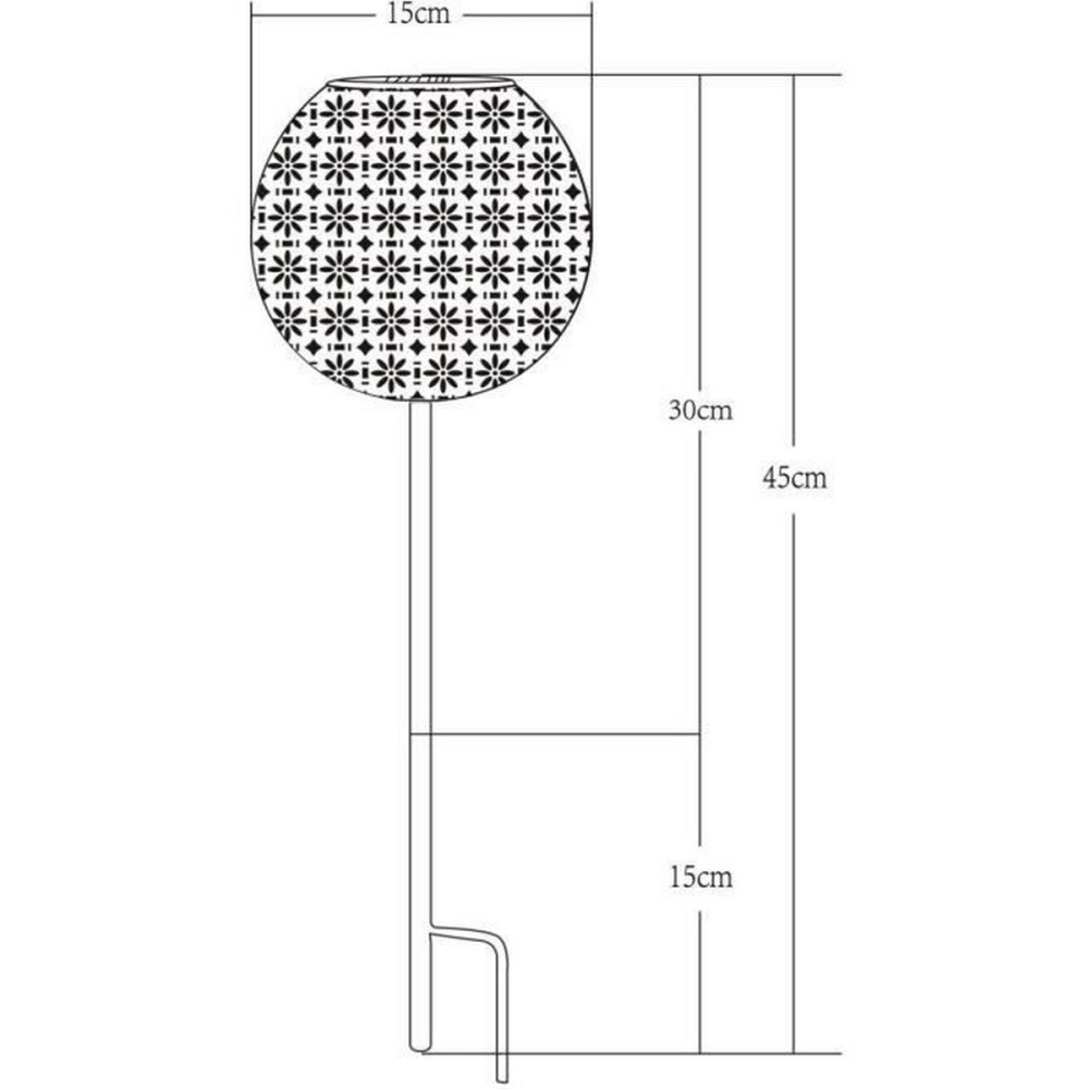 Lampe solaire Galix Rétro Métal 15 x 45 cm Décoration