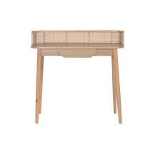 Schreibtisch DKD Home Decor natürlich Rattan Paulonia-Holz (100 x 45 x 92 cm)