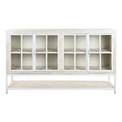 Buffet DKD Home Decor 170 x 45 x 100 cm Métal Blanc Bois de manguier