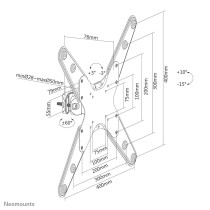 Support de TV Neomounts FL40-430BL14 32" 55" 25 kg