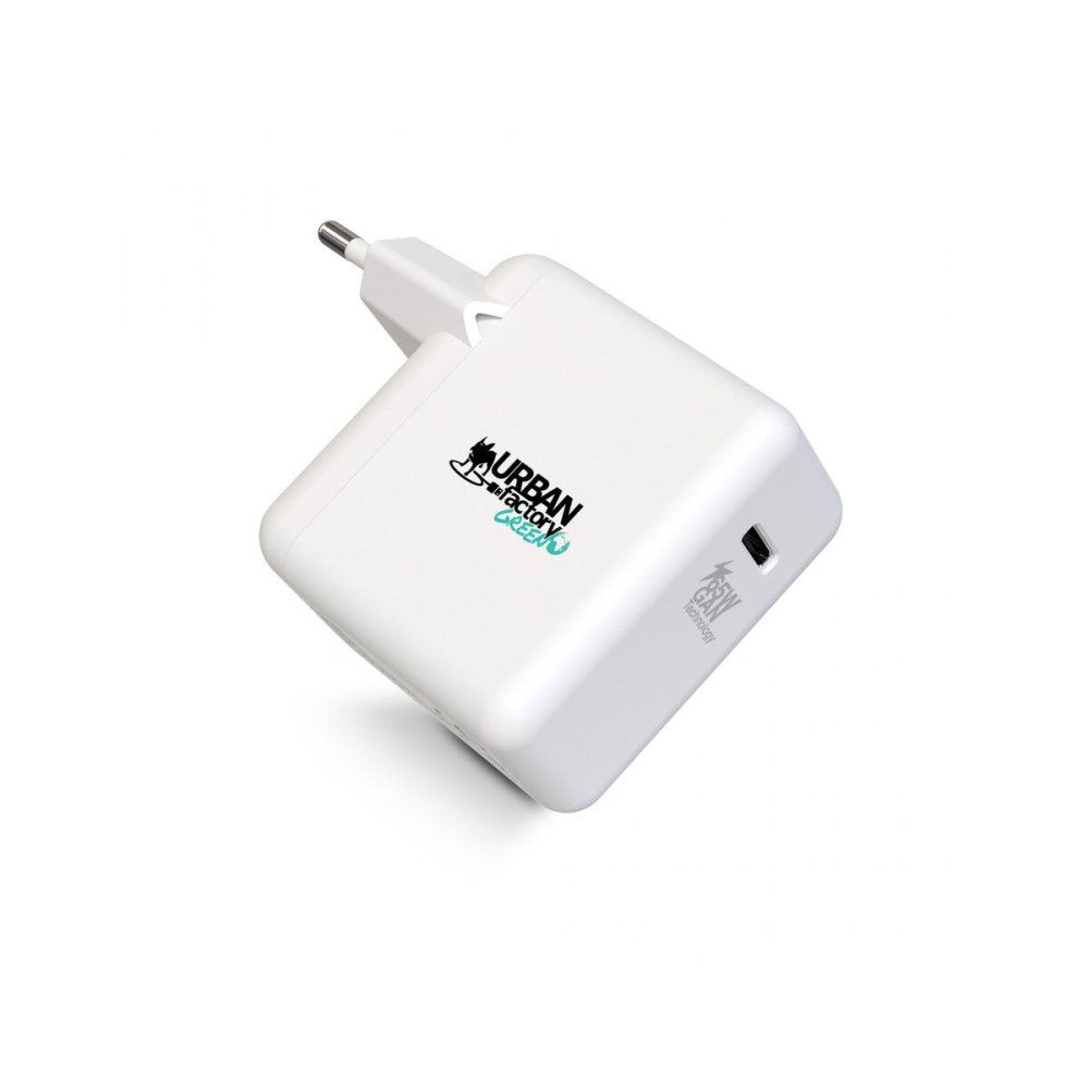 Wand-Ladegerät + USB-Kabel C Urban Factory GSC65UF Weiß