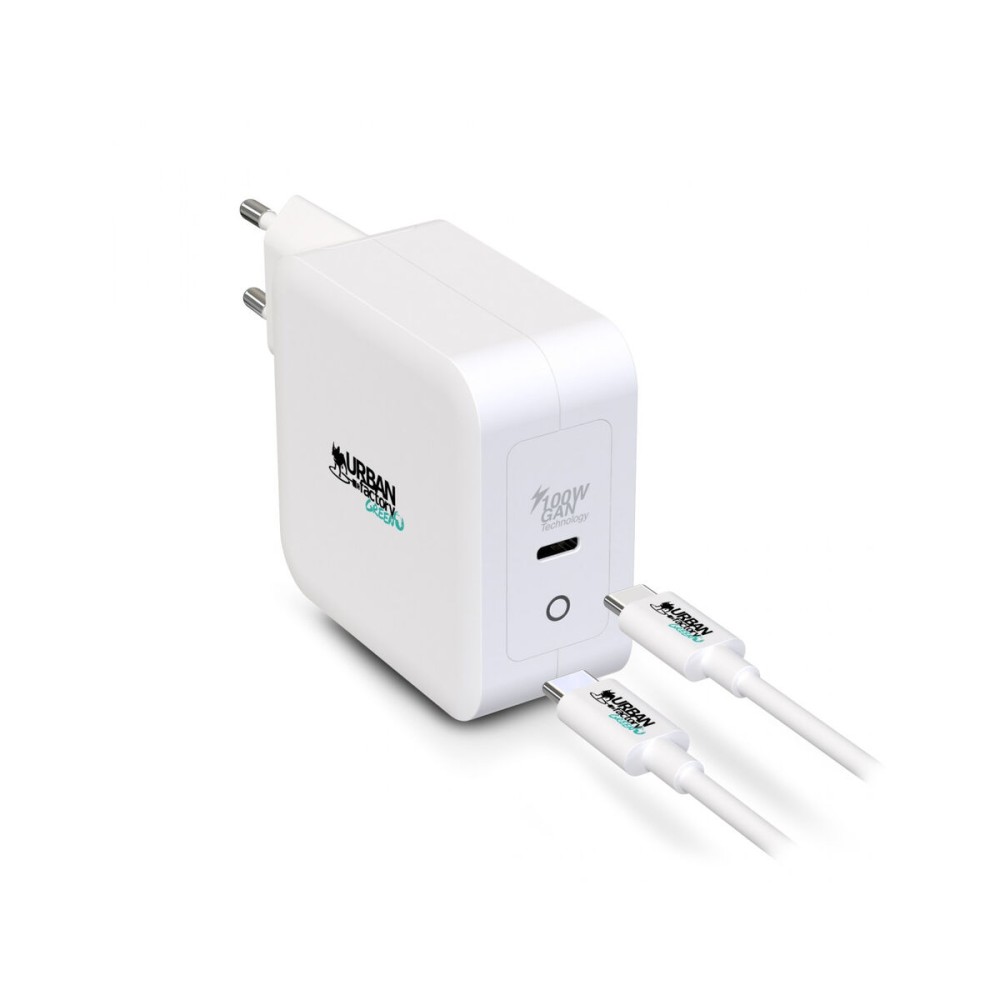 Wand-Ladegerät + USB-Kabel C Urban Factory GSC10UF Weiß