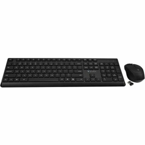 Tastatur mit Maus V7 CKW350US Schwarz Qwerty US