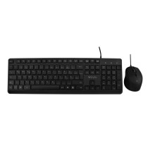 clavier et souris V7 CKU350ES Noir Espagnol Qwerty