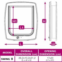 Chatière Ferplast Swing 9 26,2 x 10,2 x 31,2 cm Marron Plastique