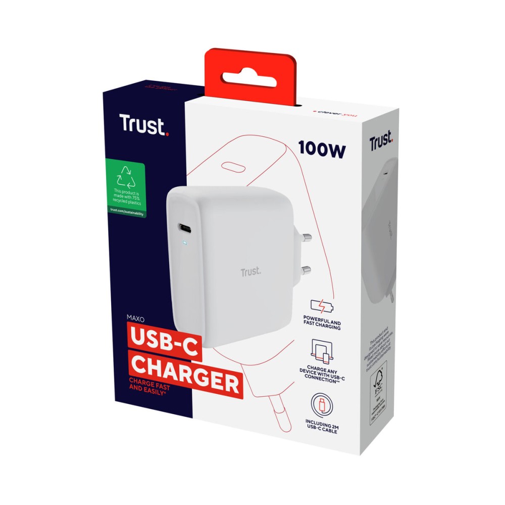 Chargeur mural Trust 25140 Blanc