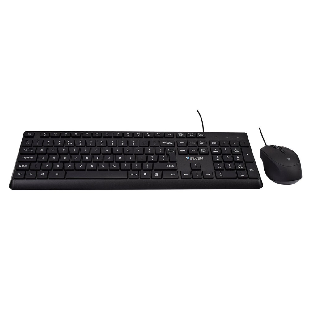 Keyboard V7 CKU350UK Black QWERTY