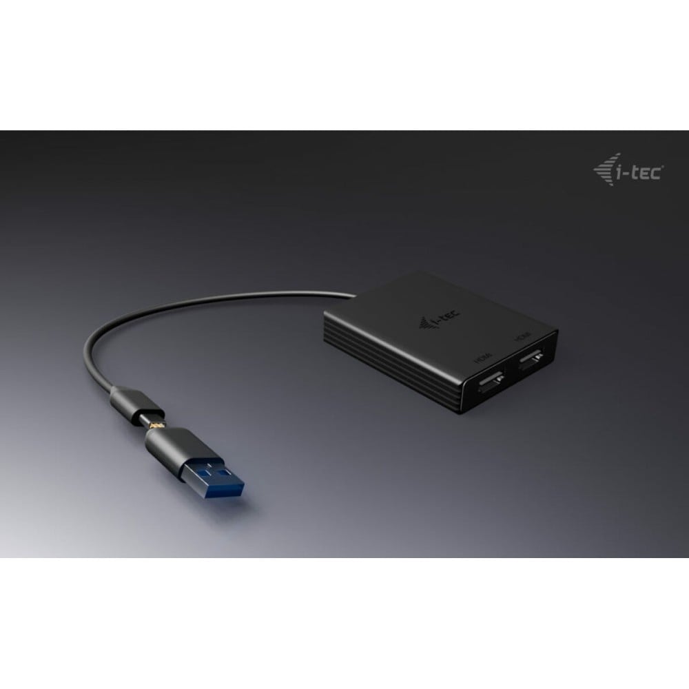 USB-Kabel i-Tec CADUAL4KHDMI Schwarz