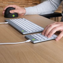 Tastatur mit Maus R-Go RGOCONMWDWH Weiß