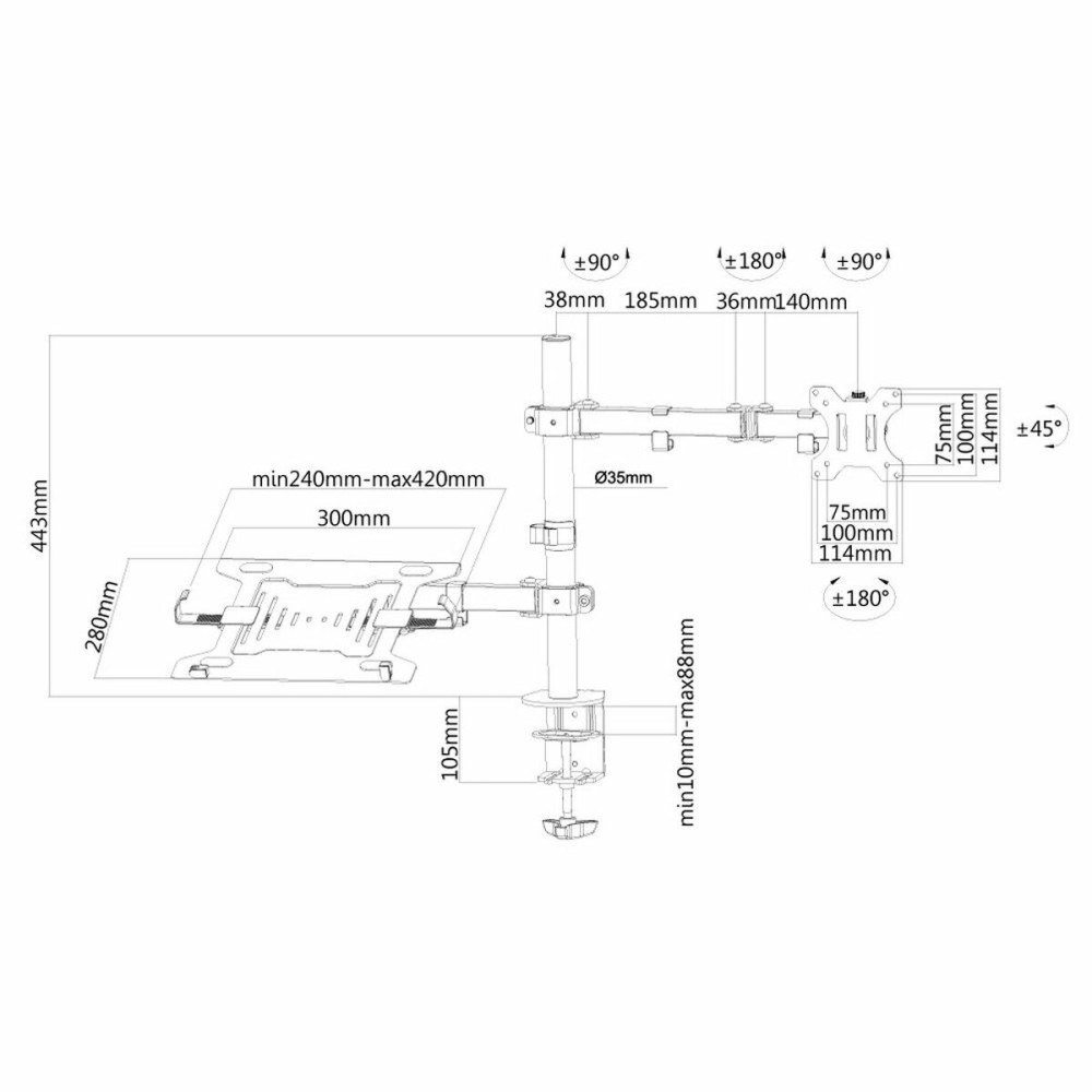 Support de TV Neomounts FPMA-D550NOTEBOOK   