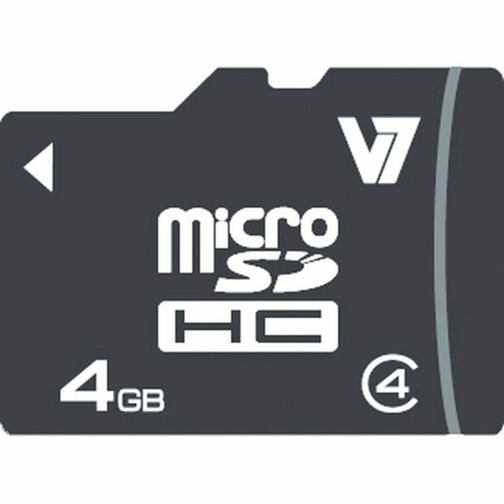 Micro SD-Karte V7 VAMSDH4GCL4R-2E 4 GB