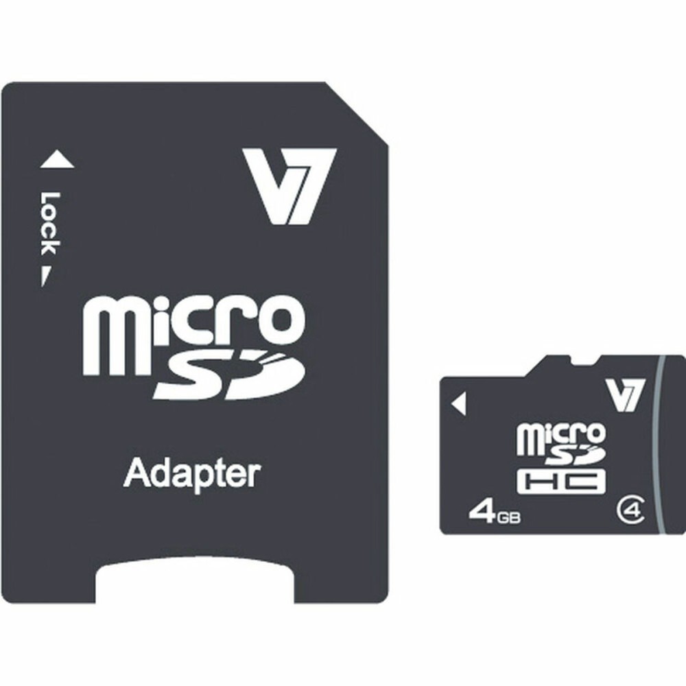 Micro SD Card V7 VAMSDH4GCL4R-2E 4 GB