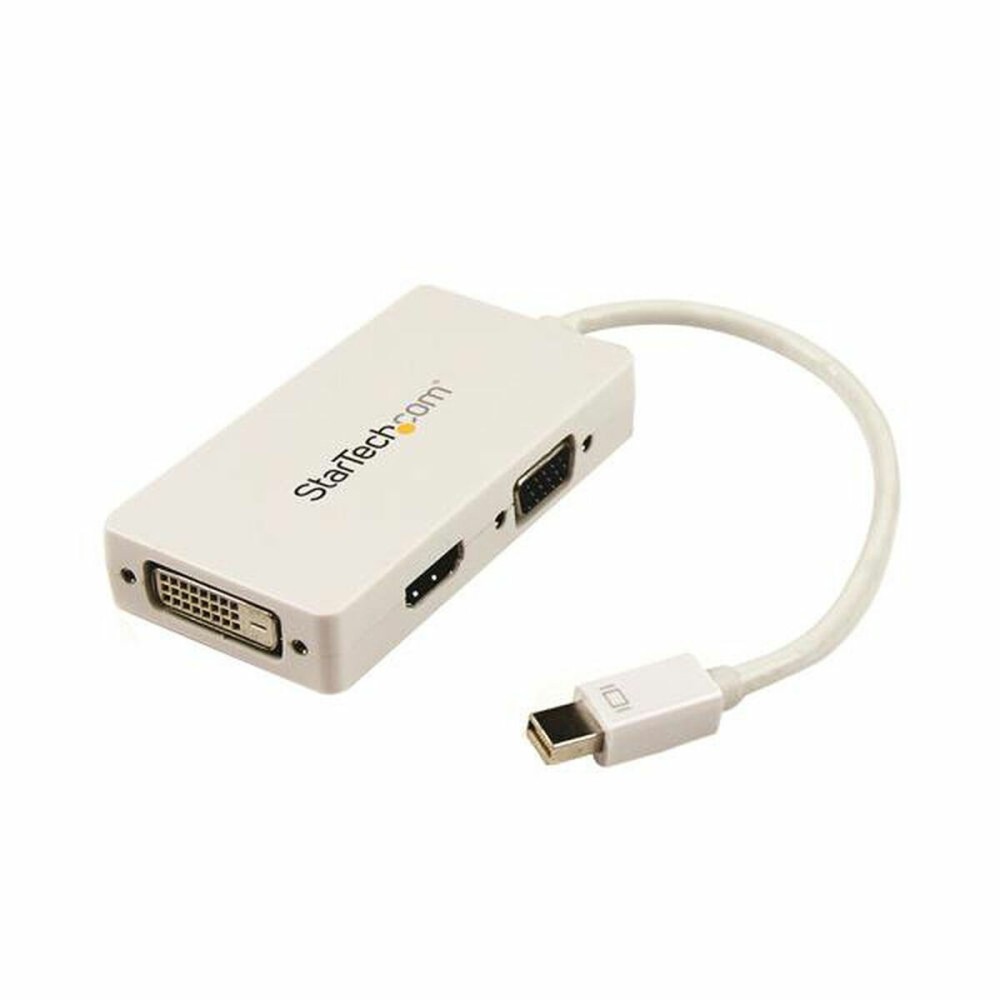 Adaptateur Mini DisplayPort vers VGA/DVI/HDMI Startech MDP2VGDVHDW Blanc Noir