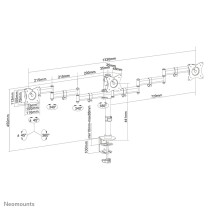 Bildschirm-Träger für den Tisch Neomounts NM-D135D3BLACK      