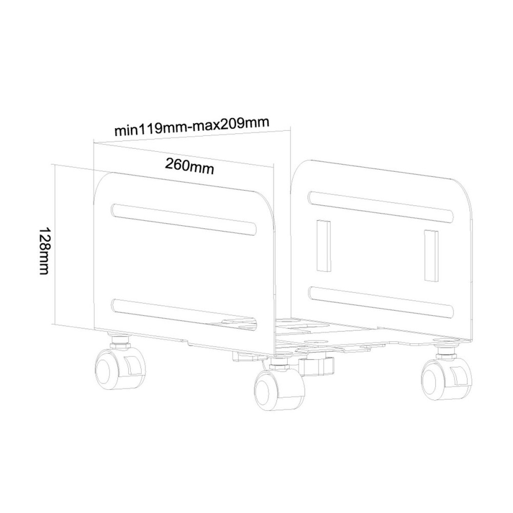 CPU Support with Wheels Neomounts CPU-M100BLACK