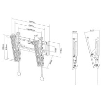 TV Halterung Neomounts NM-W125BLACK 10" 40" 20 kg