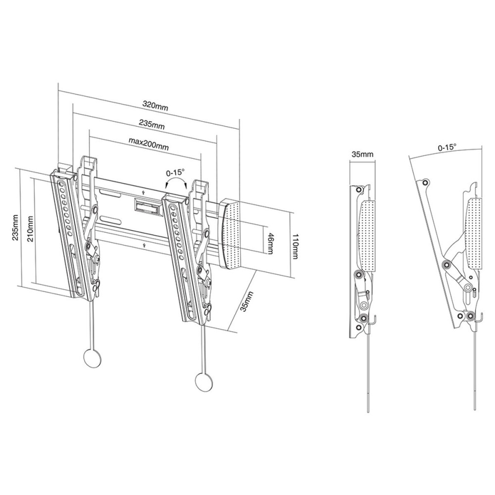 TV Halterung Neomounts NM-W125BLACK 10" 40" 20 kg