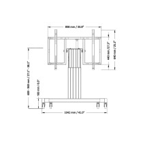 TV Mount Neomounts PLASMA-M2550TSILVER 42" 100" 150 kg