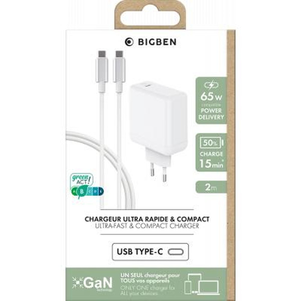 Wall Charger Big Ben Interactive CS65WCGANCBLCCW White 65 W (1 Unit)