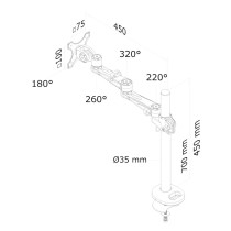 Bildschirm-Träger für den Tisch Neomounts FPMA-D935G 10" 30"